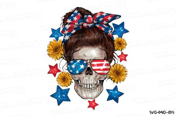 American Mom Sublimation 4th of July PNG