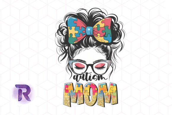 Autism Mom Awareness PNG: Graphics for Crafts