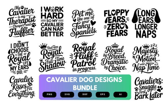 Cavalier King Charles Spaniel SVG Bundle