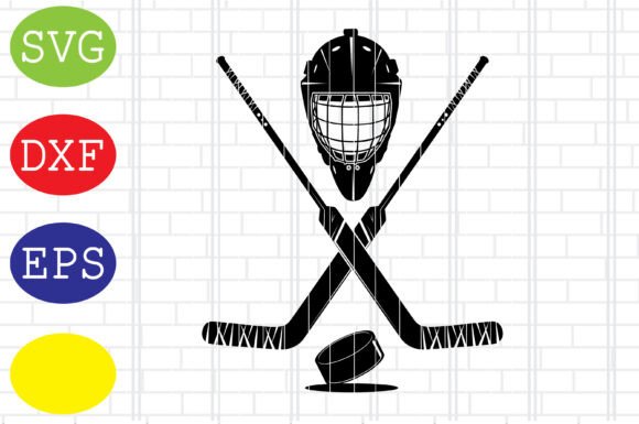 Crossed Goalie Sticks Svg: Graphics for Crafts