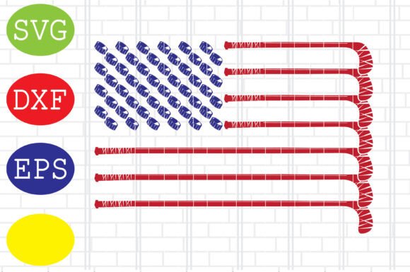 Hockey American Flag Svg: Graphics for Crafts