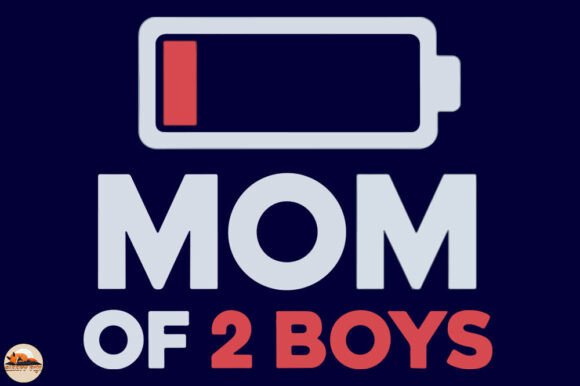 Mom of 2 Boys Graphics for Crafts & Sales