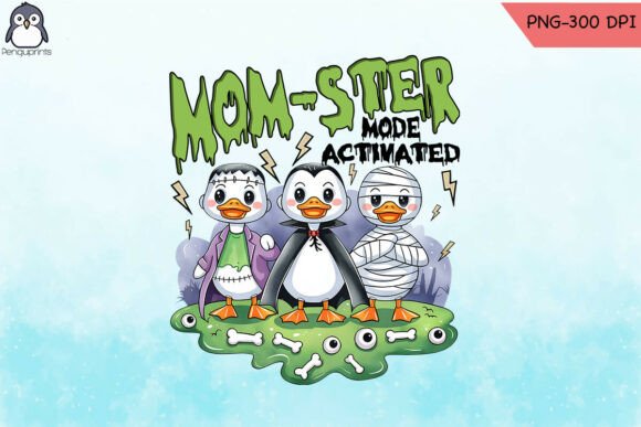 Mom-Ster Mode Duck Ghost: Fun Graphics for Crafts