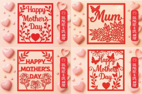 Mother’s Day Gift Card SVG Bundle: Graphics & Crafts