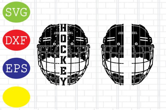 Split Hockey Helmet Svg: Graphics for Crafts & Brands