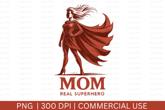 Superhero Mom, Mothers Day PNG