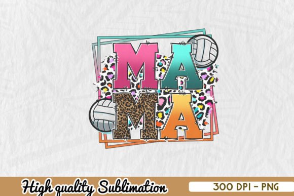 Volleyball Mom PNG: Bold Graphics for Crafts